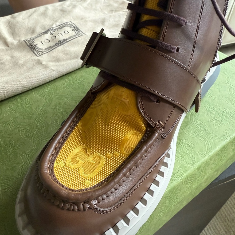 Gucci Dark Brown Leather Ankle Boots - Picture 5 of 6